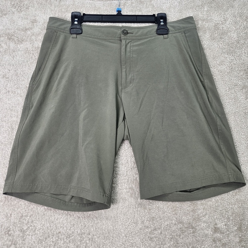 Columbia Mens 34 Olive Green‎ Stretch Golf Shorts 9" Inseam Outdoor Casual